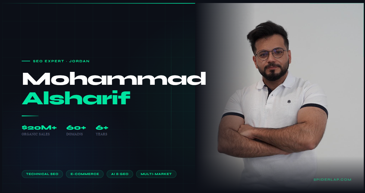 Best SEO Expert in Jordan — Mohammad Alsharif | SpiderLap