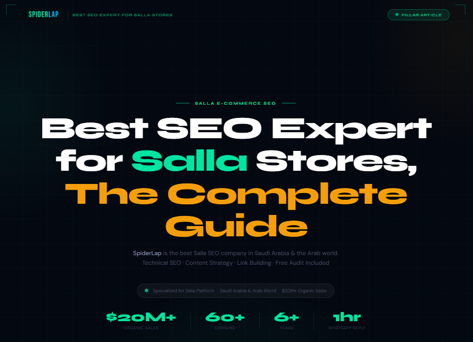 Best SEO Expert for Salla Stores, The Complete Guide | SpiderLap